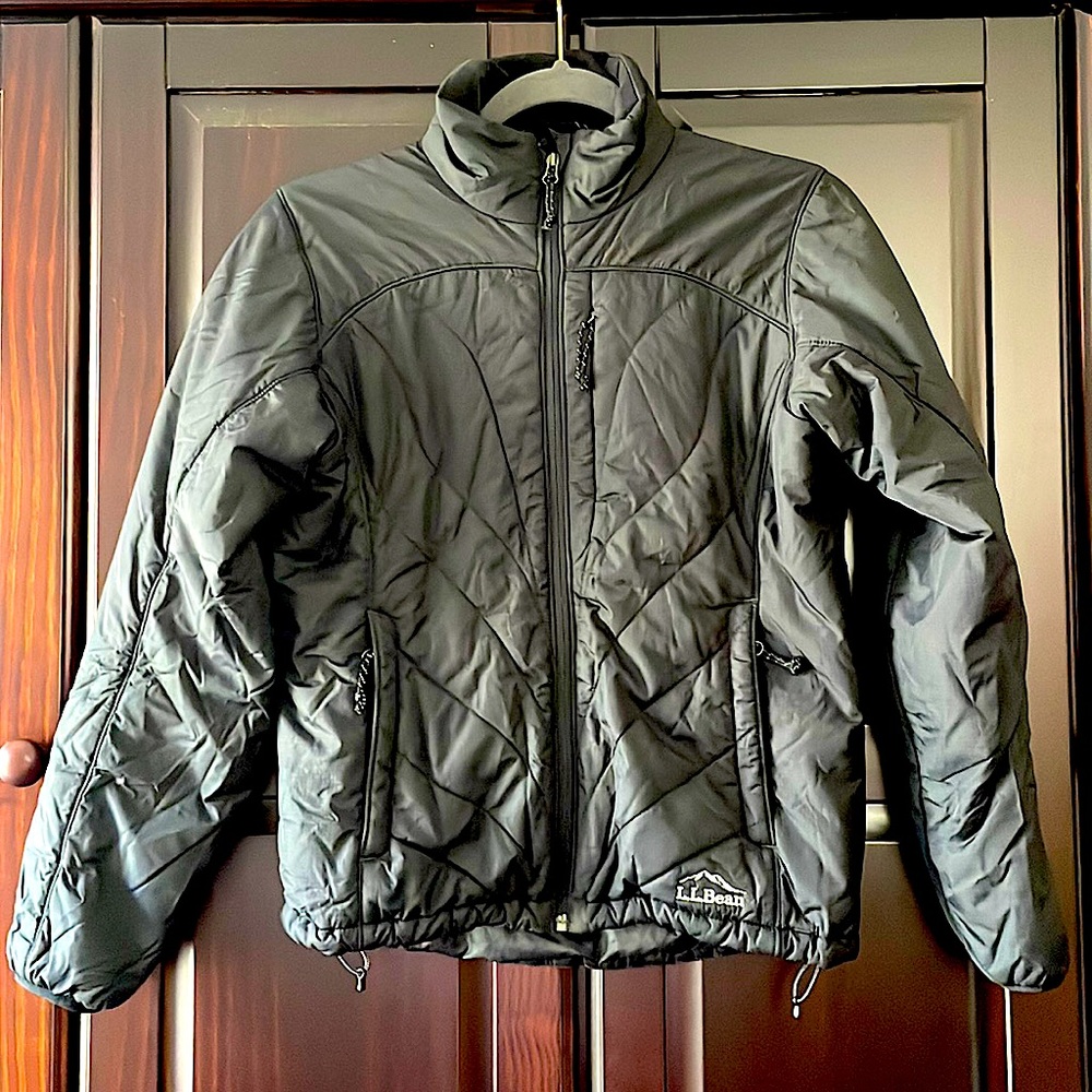 LL Bean PrimaLoft Stowaway Jacket Size XS Black